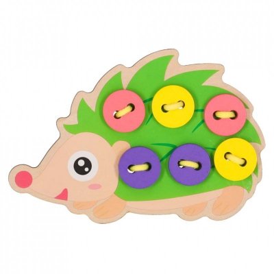 Zestaw edukacyjny do nauki szycia guzików jeż jeżyk