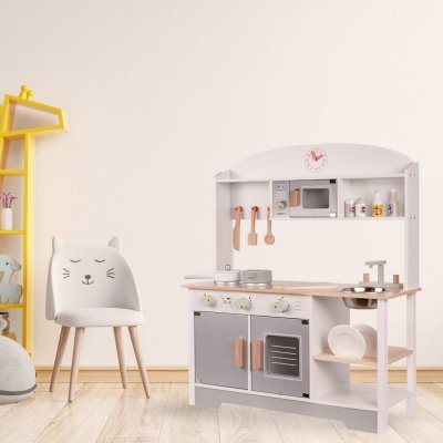Kuchnia dla dzieci drewniana  MDF MODERN CLASSIC akcesoria 82cm
