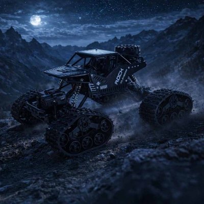 Samochód zdalnie sterowany na pilota RC Rock Crawler 4x4 LHC012 auto 2w1 czarny