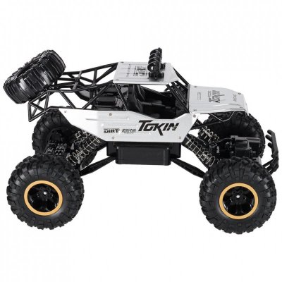 Samochód zdalnie sterowany na pilota RC Rock Crawler 1:12 4WD METAL srebrny
