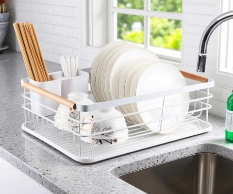 SUSZARKA DO NACZYŃ Z OCIEKACZEM I TACĄ E-8057