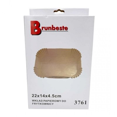 WKŁAD PAPIEROWY DO FRYTOWNICY PROSTOKĄTNY 22x14cm 100szt. 3761