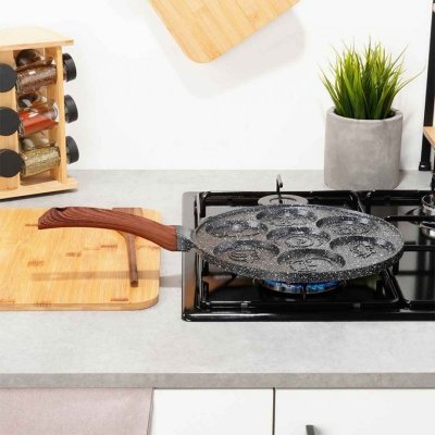 PATELNIA GRANITOWA DO JAJEK I PLACKÓW ZE ZWIERZĄTKAMI BLACK&WOOD 199080