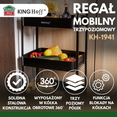 REGAŁ BAREK MOBILNY WIELOFUNKCYJNY KINGHOFF KH-1941