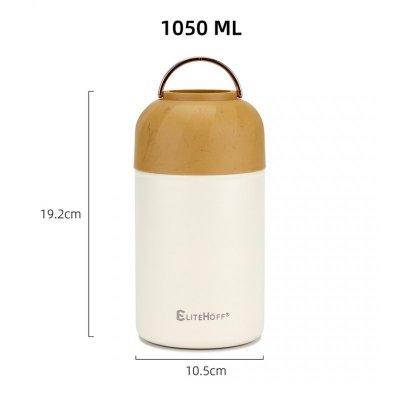 TERMOS OBIADOWY 1050ml Z MISKĄ I SKŁADANĄ ŁYŻKĄ E-8248