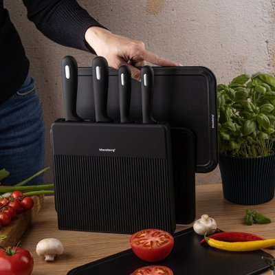 ZESTAW NOŻY I DESEK KUCHENNYCH W STOJAKU KLAUSBERG KB-7980