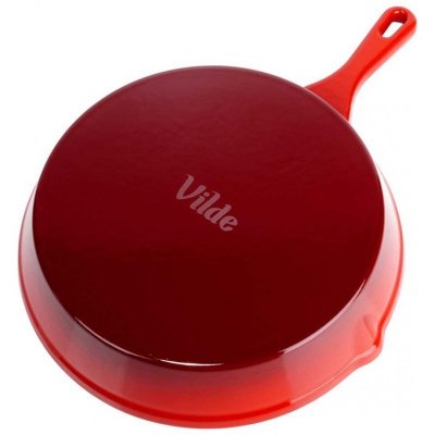 PATELNIA ŻELIWNA EMALIOWANA 25cm Z SILIKONOWĄ NAKŁADKĄ 199155