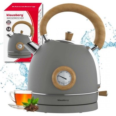 CZAJNIK ELEKTRYCZNY 1,8L Z TERMOMETREM KLAUSBERG KB-9009 RETRO