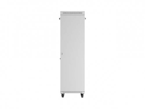 Szafa instalacyjna rack stojąca 19" 42U 600x600 szara drzwi     przeszklone  LCD (Flat pack)