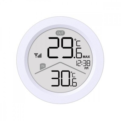 Stacja pogody bezprzewodowa GB162 temperatura IN/OUT, zegar, zasieg do 60 m