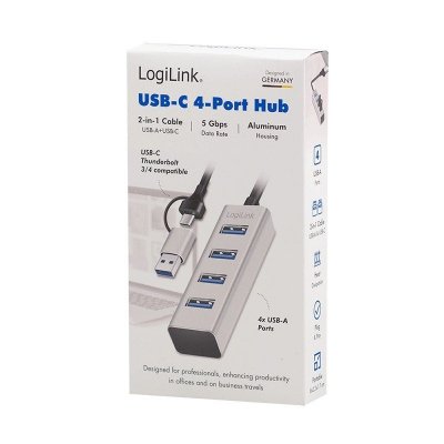 Hub USB3.0 4-porty USB- A 5Gbit/s