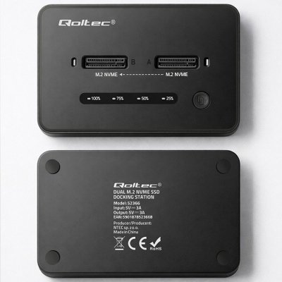 Stacja dokujšca dysków SSD M.2 NVMe | PCIe | USB-C | 20Gb/s |    DUAL 2x8TB | klonowanie offline