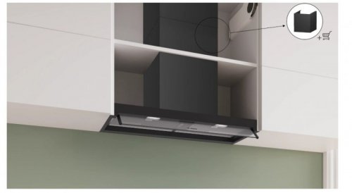 Okap zintegrowany DBB85CC60  Serie 4 80 czarny czyste szkło