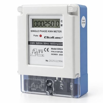 Jednofazowy miernik zużycia energii | 230V | 5(60)A | LCD