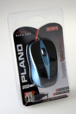 Media-Tech Mysz optyczna PLANO MT1091B (Niebieski)