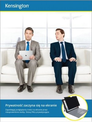 Kensington Filtr prywatyzujący 2-stronny, zdejmowany, do monitora 13.3 cala, 16:10
