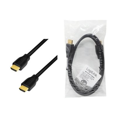 Kabel HDMI 4K/60Hz, CCS , czarny, 1m