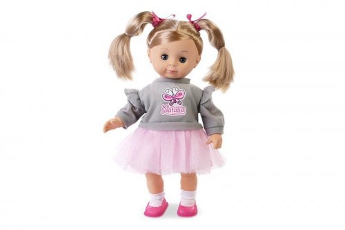 Artyk Lalka Natalia w szarym sweterku, mówi po polsku, 39 cm