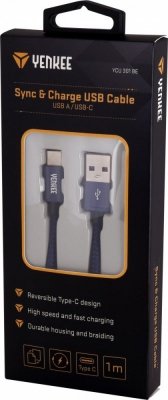 YENKEE Kabel USB A 2.0 / USB C transfer danych 480Mb/s /3A