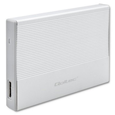 Qoltec Obudowa | Kieszeń na dysk SSD HDD 2.5 cala| SATA | USB 3.0 | Super  speed 5Gb/s | 2TB | Srebrna