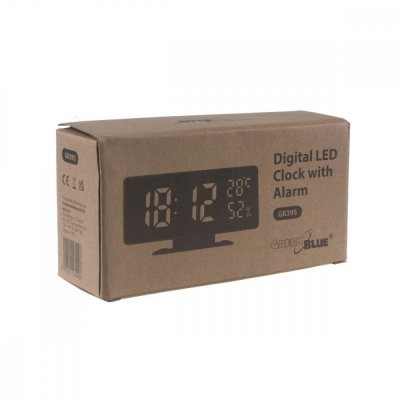 GreenBlue Zegar z alarmem i funkcją termometru GB395