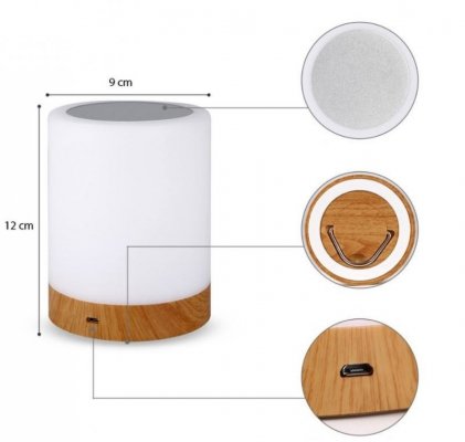 Techly Lampka nocna Techly LED kolorowa bezprzewodowa