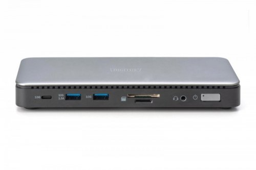 Digitus Stacja dokująca USB-C 11 portowa, max. 4K/60Hz z HDR, HDMI, DP, max. 3 monitory (MST), USB-C 3.2 Gen2, Gigabit Ethernet,
