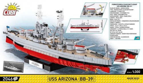 Cobi Klocki Klocki USS Arizona BB-39 2046 klocków