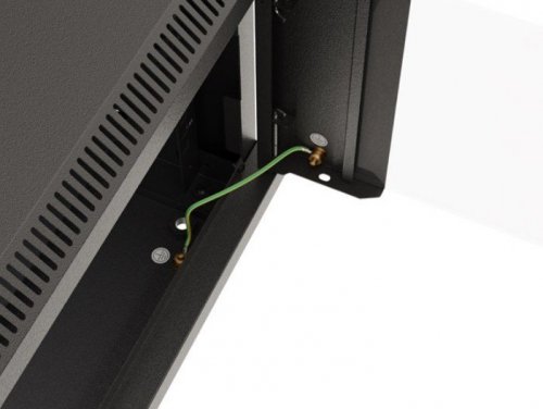 Lanberg Szafa instalacyjna rack wisząca 19" 4U 540x350 czarna drzwi   przeszklone ( flat pack)