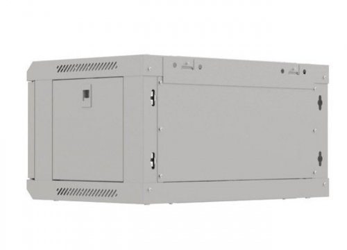Lanberg Szafa instalacyjna rack wisząca 19" 4U 540x350 szara drzwi przeszklone (flat pack)