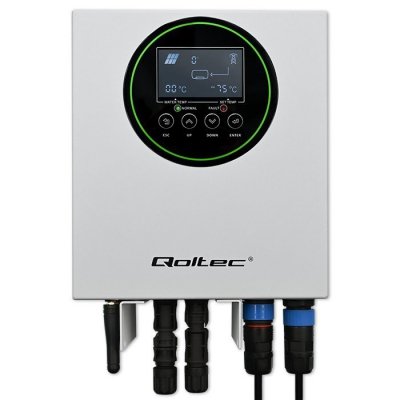 Qoltec Inwerter Przetwornica solarna do grzania wody ECO Solar Boost |  MPPT | BYPASS | LCD | 3kW/4kW | Wi-Fi