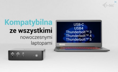 i-tec Stacja dokującaThunderbolt5 Quattro Display Docking Station 5x USB 2.5 GLan Power Delivery 140W