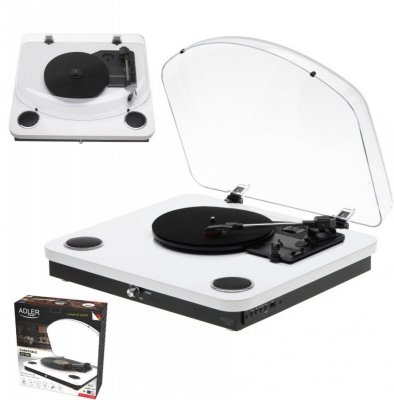 Adler Gramofon AD1914 Biały USB Bluetooth