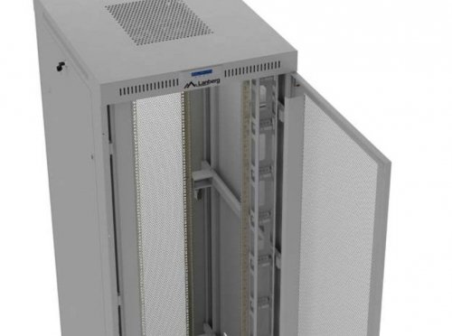 Lanberg Szafa instalacyjna rack stojąca 19 cali 47U 800x1000 szara drzwi perforowane LCD (flat pack) V2