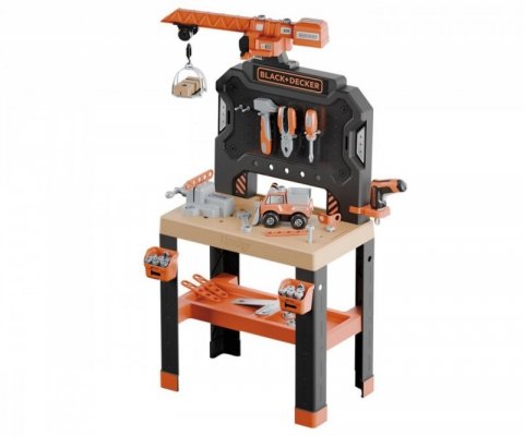 Smoby Warsztat z dźwigiem Black+Decker Bricolo Builder