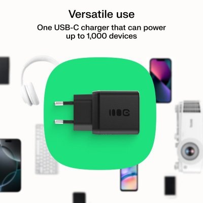Green Cell Ładowarka sieciowa 30W 1xUSB-C 1xUSB-A czarna