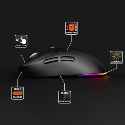 Media-Tech Bezprzewodowa mysz 2w1 (BT/RF)SILENT&RECHARGE