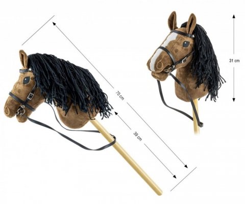 Milly Mally Koń na kiju Hobby Horse Dark Brown brązowy