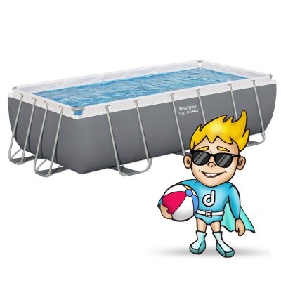 Basen ogrodowy stelażowy 404 x 201 x 100 cm 10w1 56442 Bestway
