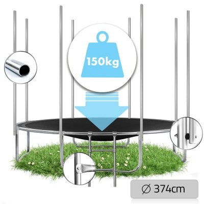 Trampolina ogrodowa 12ft/374cm z siatką zewnętrzną i drabinką Neo-Sport