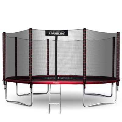 Trampolina ogrodowa 13ft/404cm z siatką zewnętrzną i drabinką Neo-Sport