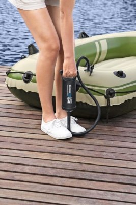 Pompka ręczna tłokowa BESTWAY 0,85l/cykl + 3 Końcówki + Elastyczny wąż