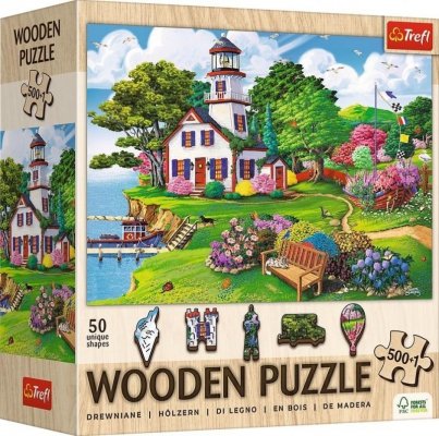 Puzzle drewniane 500+1 Letnia przystań TREFL
