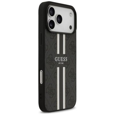 GUESS futerał do IPHONE 17 Pro Max kompatybilny z MagSafe GUHMP17XP4RPSK (4G Printed Stripes) czarny