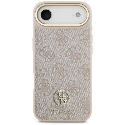GUESS futerał do IPHONE 17 Air kompatybilny z MagSafe GUHMP17MP4GRMDEP (PU W/ 4G Strass Logo) różowy
