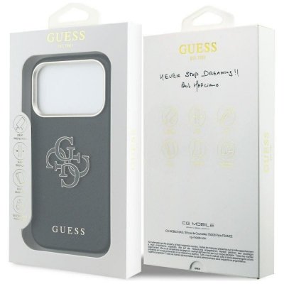GUESS futerał do IPHONE 17 Pro GUHCP17L5PS4RGGK (PU FW Resin Logo) czarny