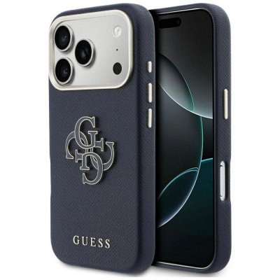 GUESS futerał do IPHONE 17 Pro Max GUHCP17X5PS4RGGB (PU FW Resin Logo) niebieski