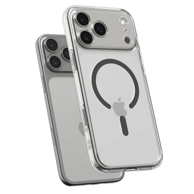 SPIGEN futerał ULTRA HYBRID MAG kompatybilny z MagSafe do IPHONE 17 Pro clear graphite