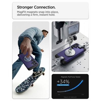 SPIGEN futerał TOUGH ARMOR kompatybilny z MagSafe do SAMSUNG S26 Ultra ash violet