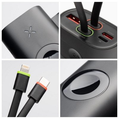 Powerbank Forcell F-Energy F10K4 PD QC3.0 3A 22,5W 10000 mAh kompatybilny z Apple Watch czarny